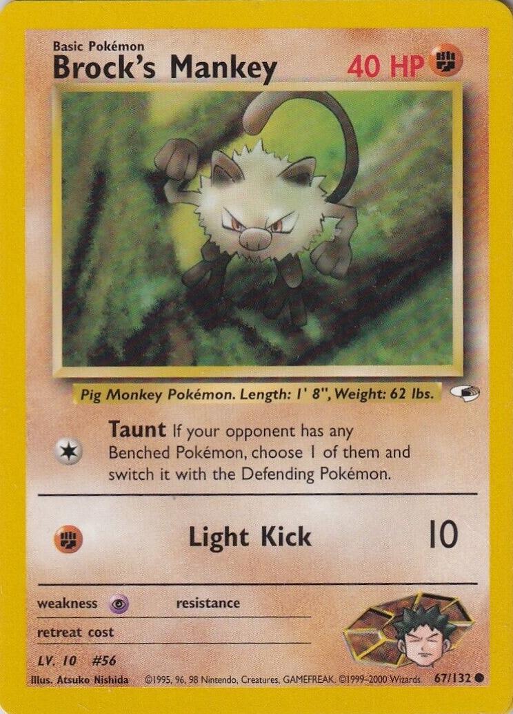 Brock's Mankey (67) 067  - Unlimited Gym Heroes - Common