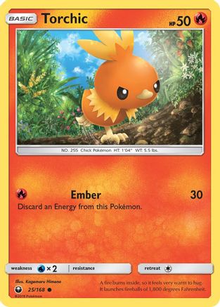 Torchic (25) 025  - Reverse Holofoil SM  Celestial Storm - Common
