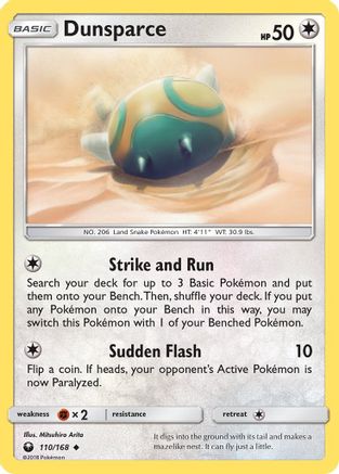 Dunsparce 110/168  SM  Celestial Storm - Uncommon
