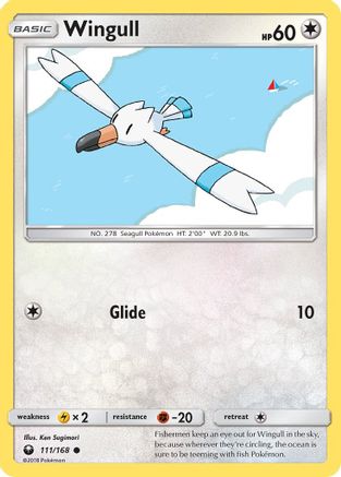 Wingull 111  - Reverse Holofoil SM  Celestial Storm - Common