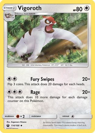 Vigoroth  - Reverse Holofoil SM  Celestial Storm - Uncommon