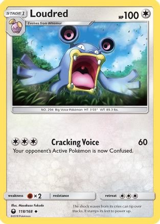 Loudred  - Reverse Holofoil SM  Celestial Storm - Uncommon