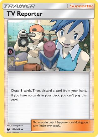 TV Reporter 149  - Reverse Holofoil SM  Celestial Storm - Uncommon