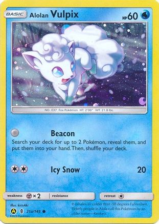 Alolan Vulpix 21a/145  - Holofoil Alternate Art Promos - Promo