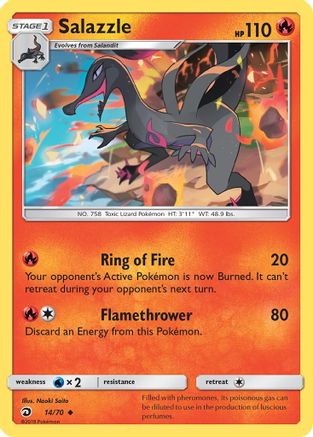 Salazzle  - Reverse Holofoil Dragon Majesty - Uncommon
