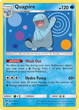 Quagsire 026  - Reverse Holofoil Dragon Majesty - Uncommon