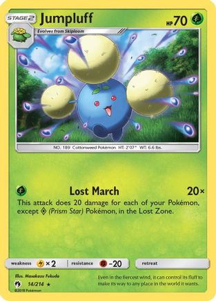 Jumpluff/214  - Reverse Holofoil SM  Lost Thunder - Holo Rare