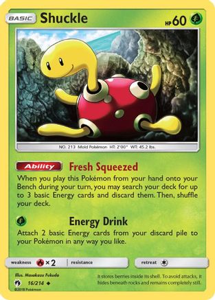 Shuckle 016  SM  Lost Thunder - Uncommon