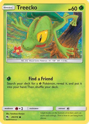 Treecko 020  - Reverse Holofoil SM  Lost Thunder - Common