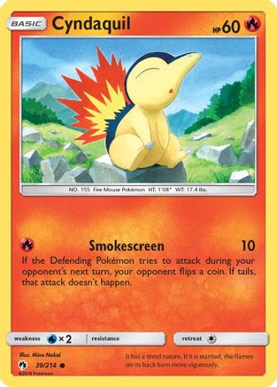 Cyndaquil (39) 039  SM  Lost Thunder - Common