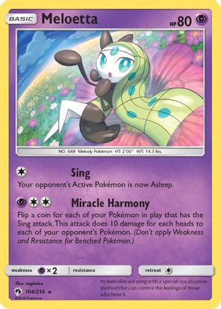 Meloetta 104/214  SM  Lost Thunder - Rare