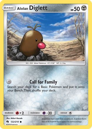 Alolan Diglett 122  SM  Lost Thunder - Common