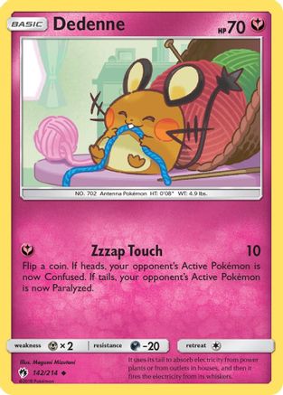 Dedenne (142) 142  - Reverse Holofoil SM  Lost Thunder - Uncommon