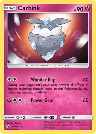 Carbink (143) 143  SM  Lost Thunder - Uncommon