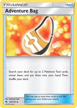 Adventure Bag 167  - Reverse Holofoil SM  Lost Thunder - Uncommon