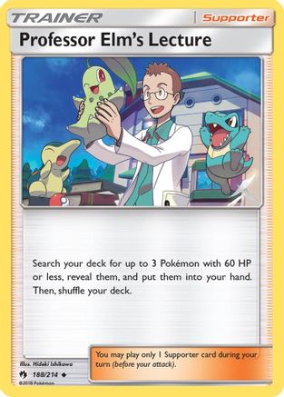 Professor Elm's Lecture 188  - Reverse Holofoil SM  Lost Thunder - Uncommon