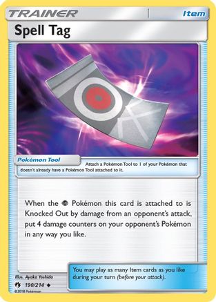Spell Tag 190  SM  Lost Thunder - Uncommon