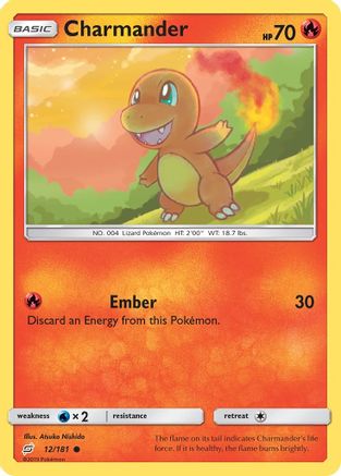 Charmander (12) 012  - Reverse Holofoil SM  Team Up - Common