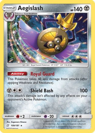 Aegislash  - Reverse Holofoil SM  Team Up - Holo Rare