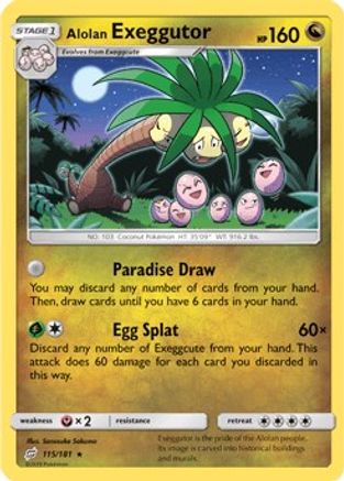 Alolan Exeggutor (115) 115  - Reverse Holofoil SM  Team Up - Rare