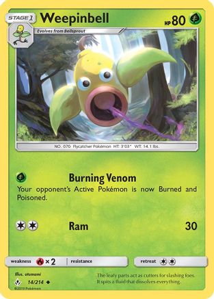Weepinbell/214  SM  Unbroken Bonds - Uncommon