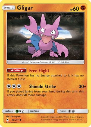 Gligar/214  SM  Unbroken Bonds - Common