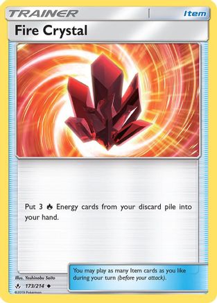 Fire Crystal 173  SM  Unbroken Bonds - Uncommon