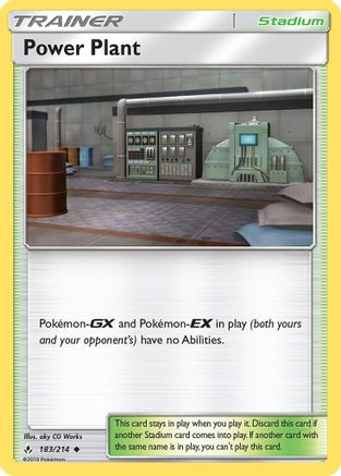 Power Plant 183  - Reverse Holofoil SM  Unbroken Bonds - Uncommon