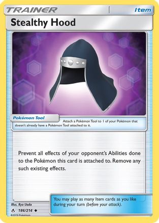 Stealthy Hood 186  - Reverse Holofoil SM  Unbroken Bonds - Uncommon