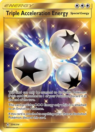 Triple Acceleration Energy (Secret) 234/214  - Holofoil SM  Unbroken Bonds - Secret Rare