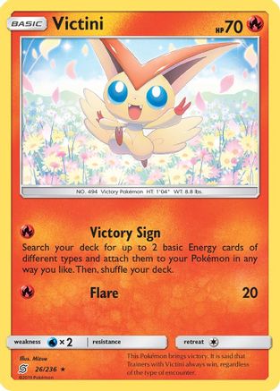 Victini 026  - Holofoil SM  Unified Minds - Holo Rare