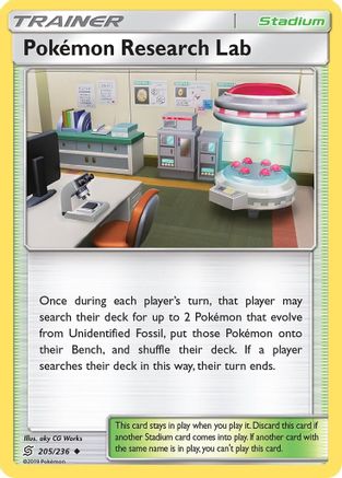 Pokemon Research Lab 205  - Reverse Holofoil SM  Unified Minds - Uncommon