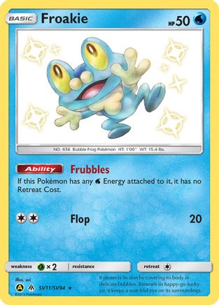Froakie SV11/SV94  - Holofoil Hidden Fates Shiny Vault - Shiny Holo Rare