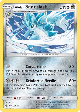 Alolan Sandslash 138  SM  Cosmic Eclipse - Rare