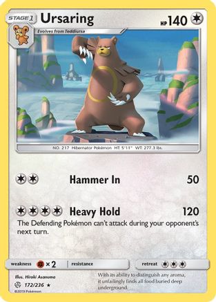 Ursaring  - Reverse Holofoil SM  Cosmic Eclipse - Rare