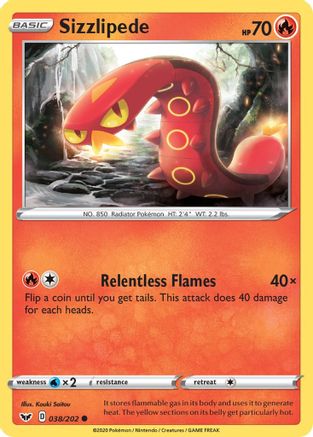 Sizzlipede (038) 038  SWSH01 Sword & Shield Base Set - Common