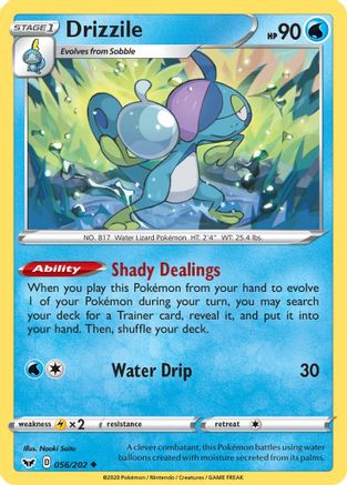 Drizzile (056) 056  - Reverse Holofoil SWSH01 Sword & Shield Base Set - Uncommon