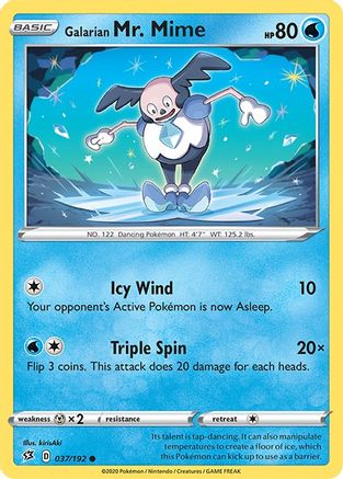 Galarian Mr. Mime 037  SWSH02 Rebel Clash - Common