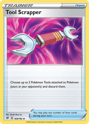 Tool Scrapper 168  - Reverse Holofoil SWSH02 Rebel Clash - Uncommon