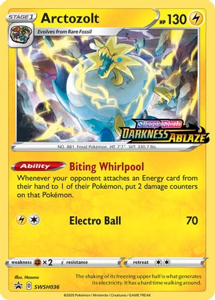 Arctozolt SWSH036  - Holofoil SWSH Sword & Shield Promo Cards - Promo