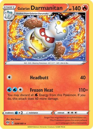 Galarian Darmanitan (28) 028  SWSH03 Darkness Ablaze - Rare