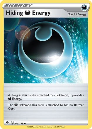 Hiding D Energy 175  - Reverse Holofoil SWSH03 Darkness Ablaze - Uncommon