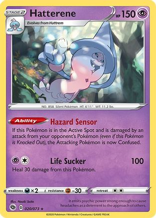 Hatterene 020  - Holofoil Champions Path - Holo Rare