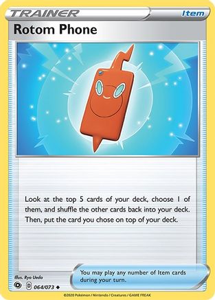 Rotom Phone 064  - Reverse Holofoil Champions Path - Uncommon