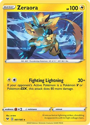 Zeraora 061  - Holofoil SWSH04 Vivid Voltage - Holo Rare