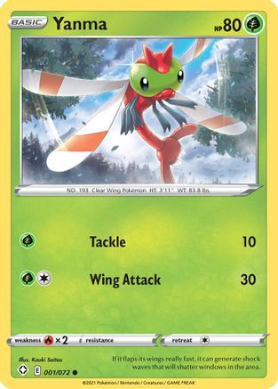 Yanma 001  Shining Fates - Common