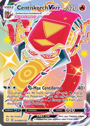 Centiskorch VMAX SV109/SV122  - Holofoil Shining Fates Shiny Vault - Shiny Holo Rare