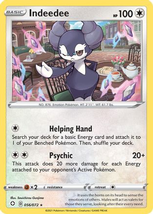 Indeedee 056  - Holofoil Shining Fates - Holo Rare