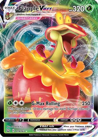 Flapple VMAX 019/163  - Holofoil SWSH05 Battle Styles - Ultra Rare