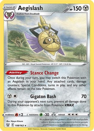 Aegislash (108) 108  SWSH05 Battle Styles - Rare